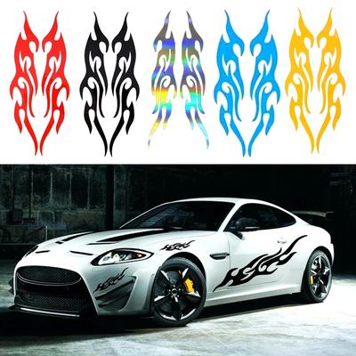 Car Stickers Modified Flame Reflective Sticker Auto Exterior Accessories Decals Moto Body Decor Voiture Supplies
