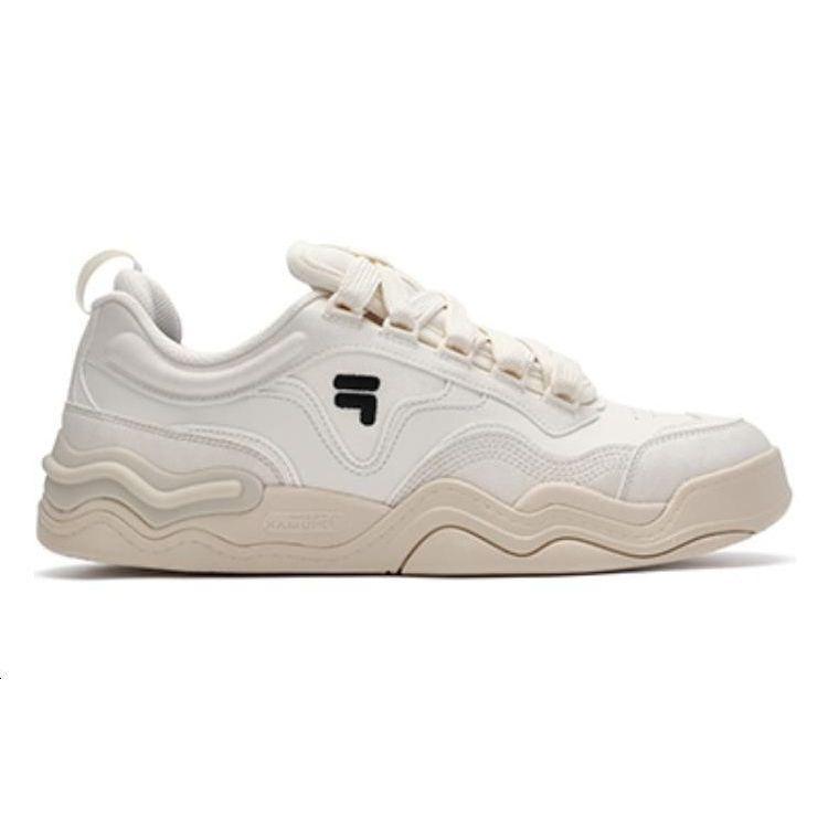 Fila Fusion Kick Wave Sole Sneakers Versatile Comfortable Fashion Low Top Men Sneakers White T12M342305AGD