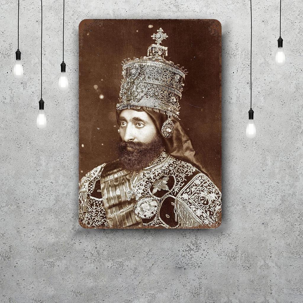 Haile Selassie Classic Poster Rusty Metal Plaque Retro Decorative Plate Bar Man Cave Garage Club Metal Sign Wall Decoration