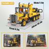 Mould King 17011 Tow Truck Block Kit, 1250 Static Version Engineering Series Engineering Truck Model Trailer Assembly Kit, Technology Compatible