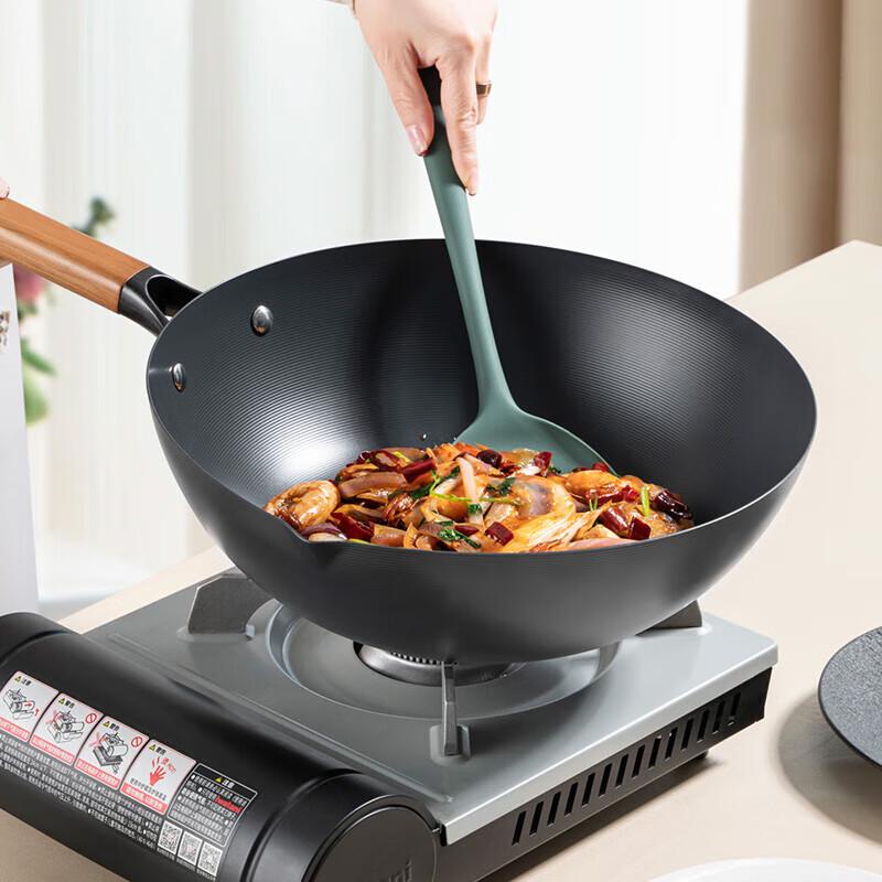 Debo 32cm Traditional Carbon Steel Wok