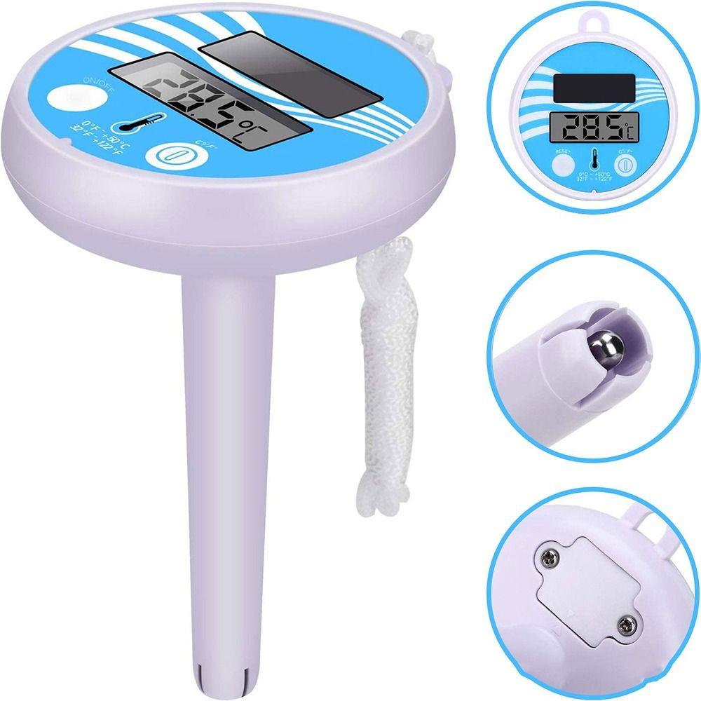 Wireless Solar Digital Thermometer Plastic Water Thermometer For Outdoor Indoor Swimming