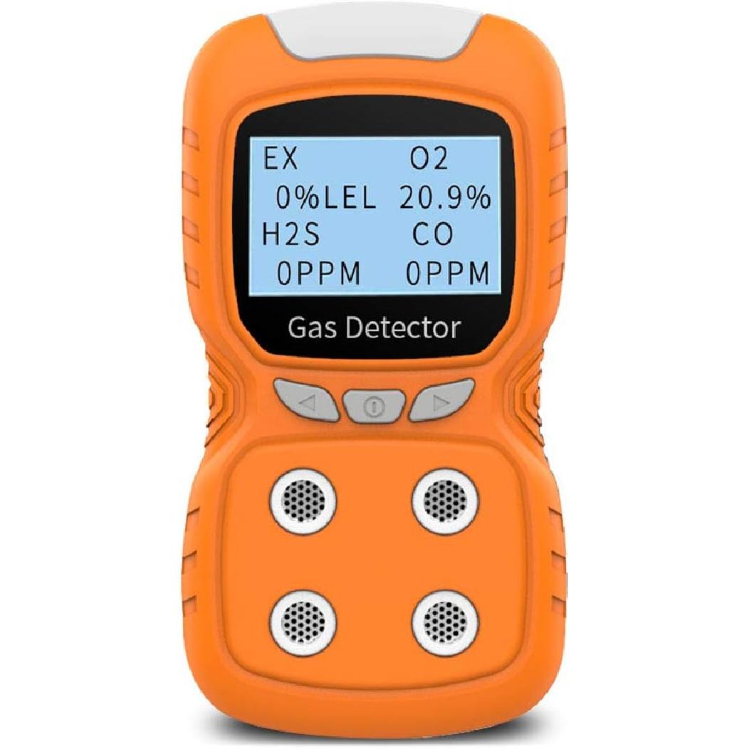 

Портативный газоанализатор, газоанализатор Gas Clip 4, тестер-анализатор, перезаряжаемый ЖК-дисплей, звуковая и световая сигнализация, ударопрочный тестер качества воздуха, 2 года оранжевый