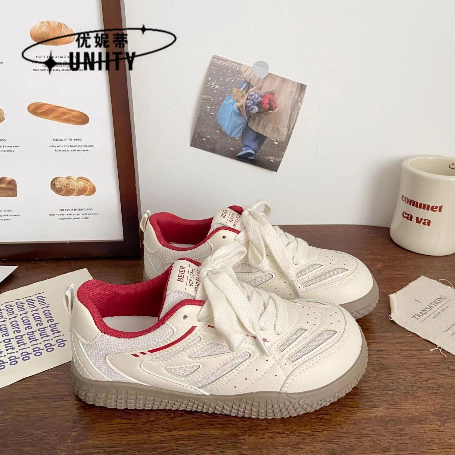 

Розовые дексуновые кроссовки из двойной сетки женские уродливые милые летние новые шикарные нишевые корейская версия дышащие спортивные Форрест Гамп белые кроссовки 40