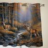 Forest Deer Creek Curtains for Bedroom Living Room Window Curtain Treatments Blinds Kitchen Home Decor Drapes