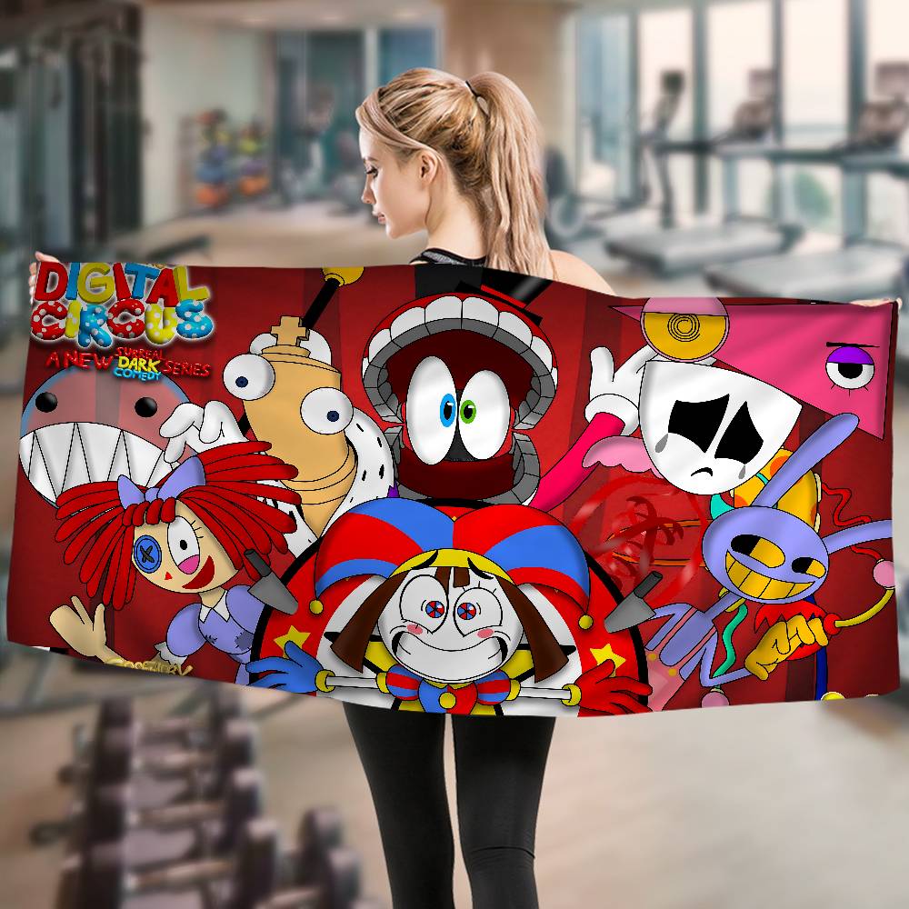 The Amazing Digital Circus Microfiber Blanket Quick Drying Beach Towels Oversized Printing Super Absorbent Pool Towel Blanket