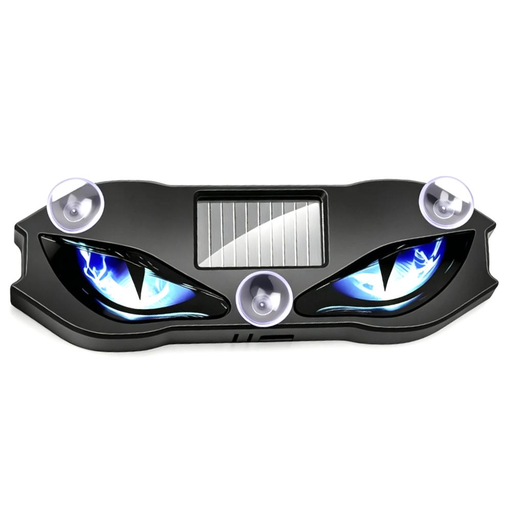 Creative Car Demon Eye Light Cool Flashing Solar Warning Light Safety Suction Cup Installation Rear Window Light Auto Decoration