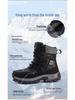 Unisex Plus Size Non-Slip Snow Boots with Fleece and Thick Cotton for Warmth