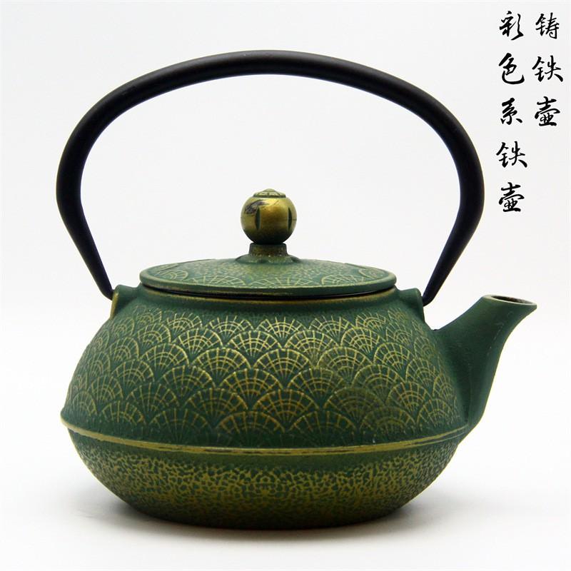 Cast Iron Teapot With Enamel Coating Vintage Style Home Kettle Tea Ceremony 600ml-1000ml Decorative Water Pot