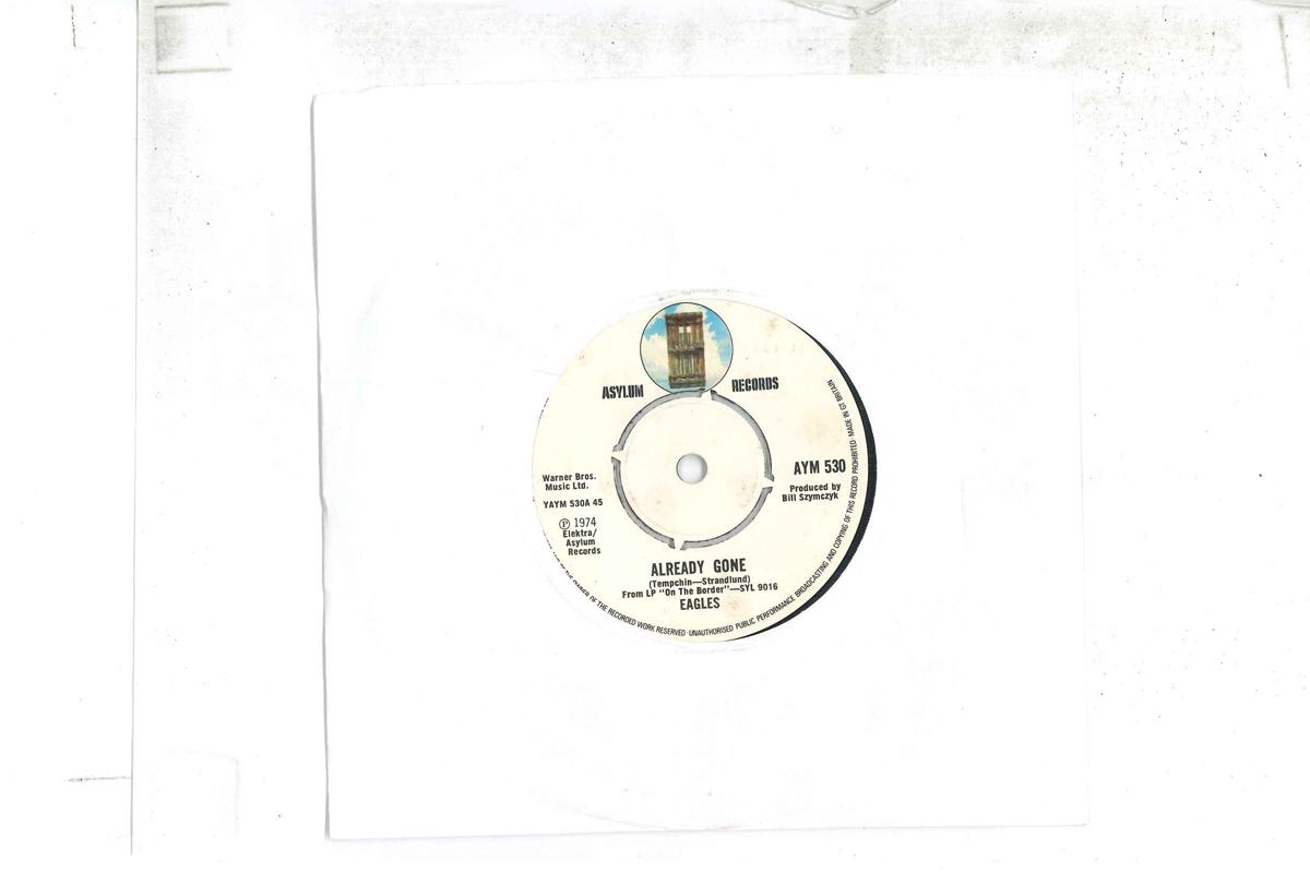 

7inch Record EAGLES - Already Gone AYM530 ASYLUM 1974 UK Rock Used