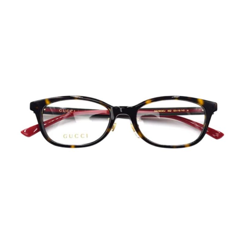 Gucci optical glasses [Available prescriptions] Temple logo design, square Tortoiseshell 53 glasses case (random size and color) + glasses cloth