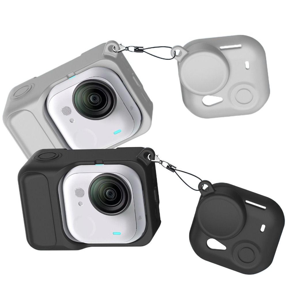 Custodia in Silicone Anti-Perdita con Tappo Obiettivo e Telaio con Laccetto per Insta360 GO Ultra