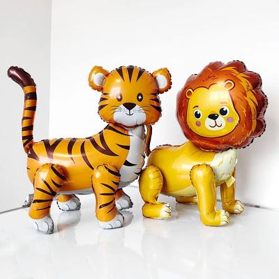 Kinder Dschungel Geburtstag Folienballon Safari Tier 4D Laufende Riesenballons Löwe Zeichentricktier Themenparty