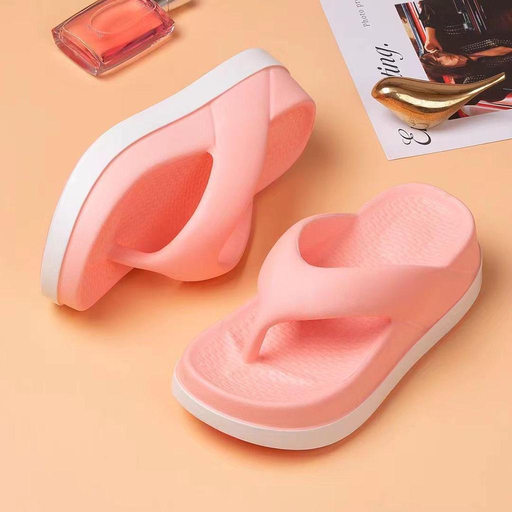 2025 Women's Height-Increasing Thick-Soled EVA Flip-Flops: INS Versatile Beach Thong Sandals