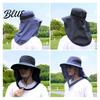 Summer Sun Hat Outdoor with Mosquito Head Net Neck Flap Breathable Men Women