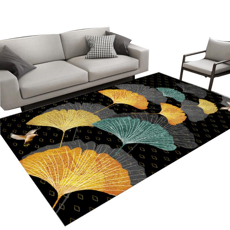 Nordic Modern Luxury Carpet: Elegant Customizable Rug for Bedroom or Living Room.
