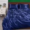 Set di biancheria da letto di lusso Set copriletto in tinta unita 3 pezzi Set copripiumino in seta Lenzuola di seta estive