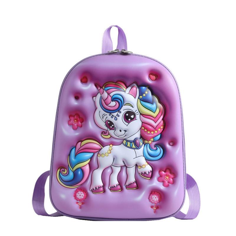 Lightweight Oxford Cloth Student Backpack For 3-4 Grade With Cute Cartoon Prints