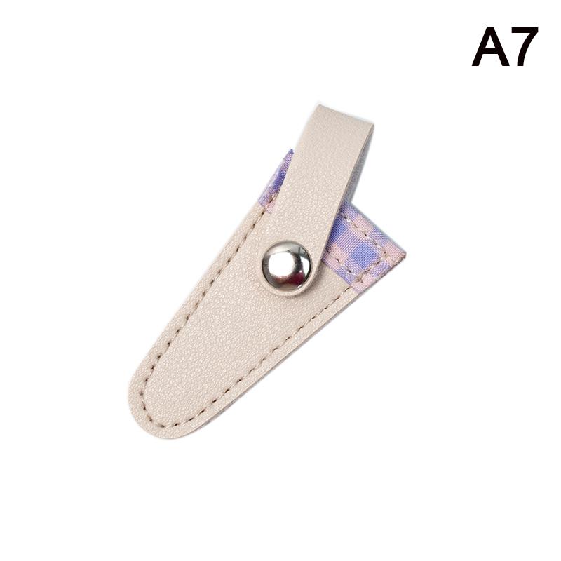 Colorful Vintage Embroidery Scissors Sheath Lattice Scissors Protective Cover Small Sharp Pointed Scissors Protection Case Home