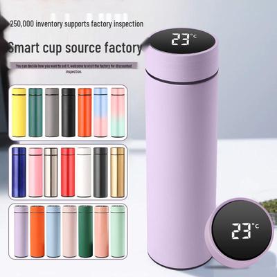 Smart Stainless Steel Thermos with Temperature Display - Insulated, Customizable Business Gift
