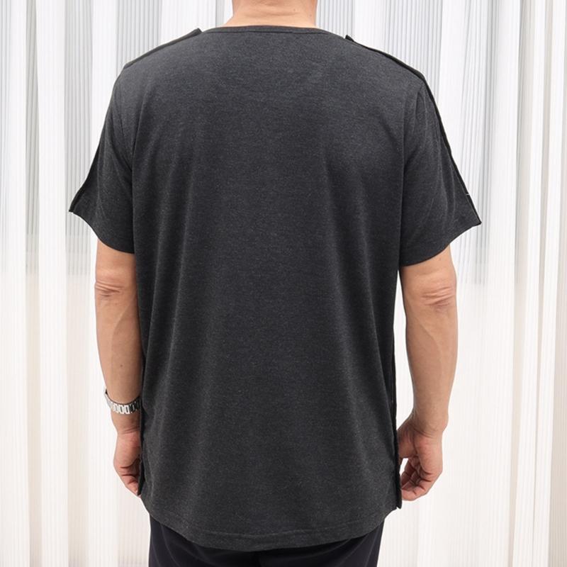 Post Surgeries Full Tear Away Shirt Full Tear Away Short Sleeve Chemo Port Access Shirt Unisex Dialysis Chemo Clothing