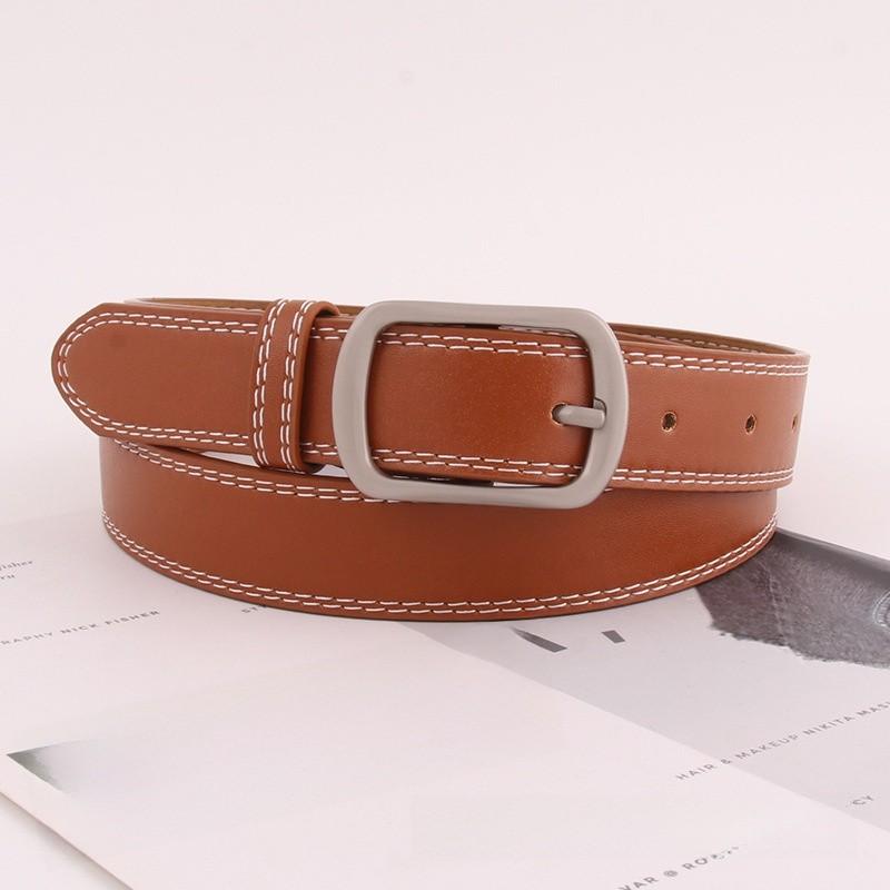 Retro Style Unisex Fashion Leather Belt With Metal Buckle Outdoor Casual Girdle