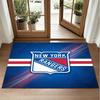 New York Rangers Design Crystal Velvet Rug Soft Decorative Mat for Bedroom Entrance
