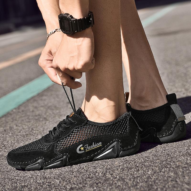Zomer Mannen Breather Mesh Casual Schoenen Mannen Loafers Comfortabele Rijschoenen Mocassins Man Flats Schoenen