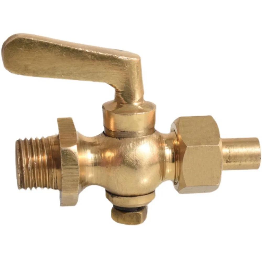 BSPP 1/8 1/4 3/8 1/2 3/4 Brass Two-way Cock Feamle Male Thread Cock  Valve Pressure Gauge Flexible Joint Welding Switch Marine