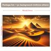 Background flag 1 piece, pyramid desert sunset scene background fabric for wall decoration, polyester fiber