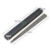 Skater Chopsticks 21cm & Chopstick Case Set, Antibacterial, Charcoal Gray, for Adults/Men, ABC45AG-A