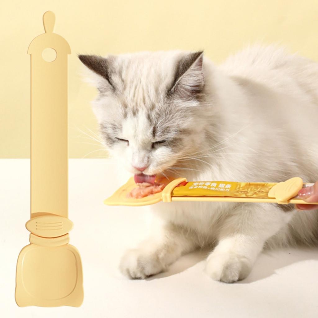 Cat Wet Treats Dispense Spoon Feeding Lickable Wet Treats Daily Artifacts Cat Treat Squeeze Spoon Feeding Supplies