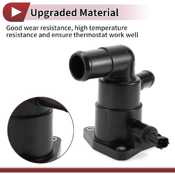 1 Pc Car Thermostat for SUZUKI SPLASH SWIFT/IV/MK/III for OPEL 4cyl 1.0L Inner Engine Coolant Thermostat Housing Assembly No.1767069L00 Black Plastic