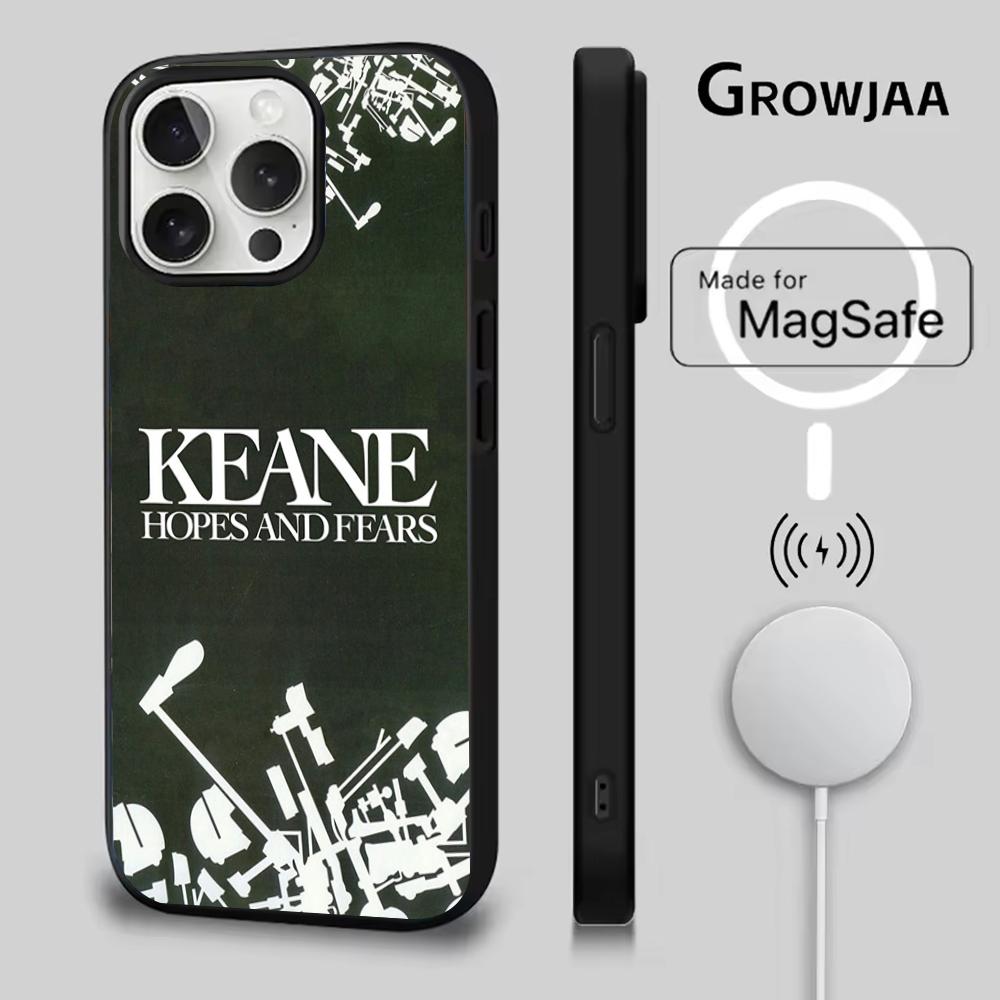 Music K-KEANE Phone Case For iPhone 16e,16,15,14,13,12,11,Plus,Pro,Max,Mini Magsafe Magnetic Wireless Charging