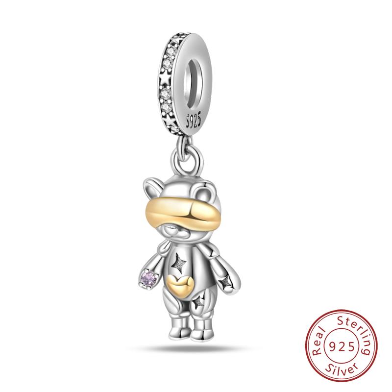 100% Copper Fashion Space Travel Collection Rocket Astronaut Charms Beads Fit Qikaola Original Bracelet Diy Jewelry