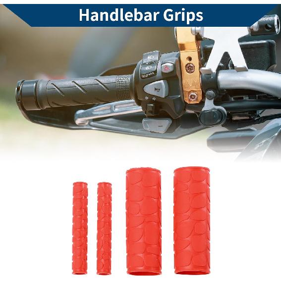 1 1/8  / 29mm 1 1/8  / 29mm Motorcycle Hand Grips Cover Kit Non Slip Rubber Handlebar Grips for Motorcycle Scooter Bicycle ATV Red 1 Set