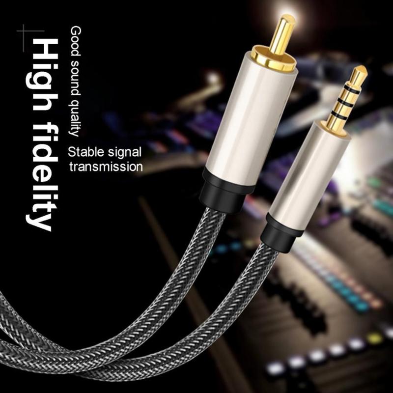 3.5mm To RCA Audio Cable,Nylon-Braided 3.5mm AUX To RCA Audio Cable for SPDIF Stereo Cable Digital Coaxial Receiver