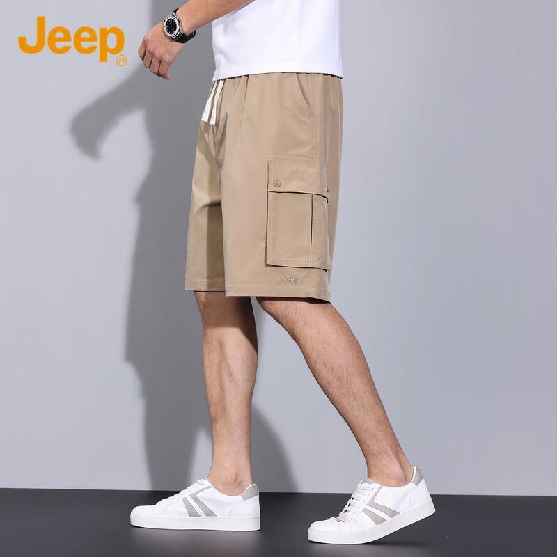 JEEP Men's Summer Casual Multi-Pocket Cargo Shorts