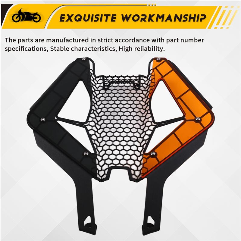 Motorcycle Headlight Guard Headlight Guard For 1390 Super Duke Headlight Protector Grille Motorcycle Accessories Black+Orange