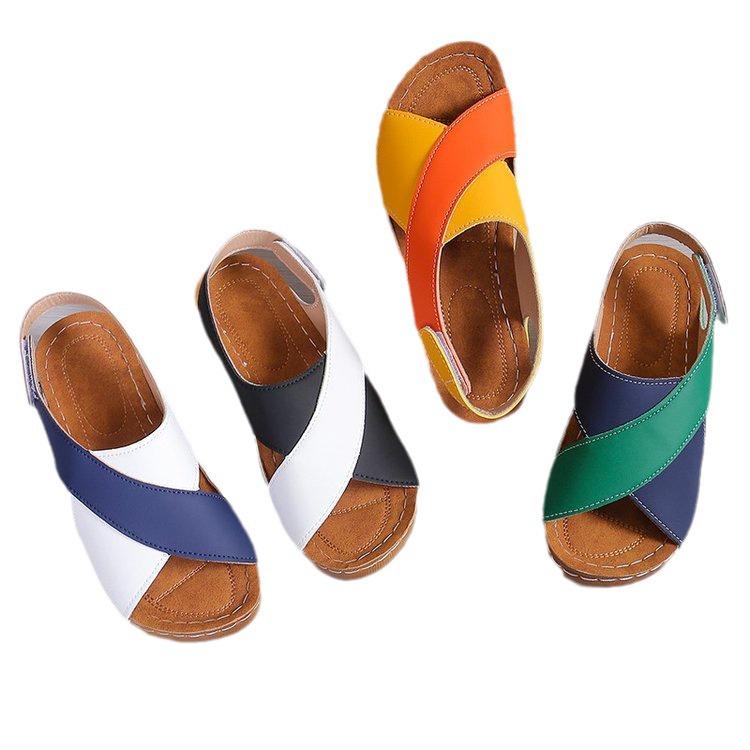 Women's Breathable Color-Matched Sandals - 2024 New Summer Casual Beach Shoes