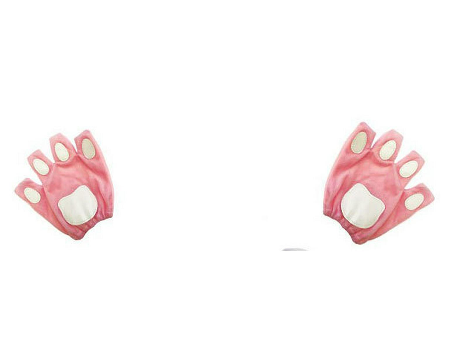 

Рукавички без пальців на Хелловін з котячою лапою - дизайн лева Pink Pig Gloves рожевий