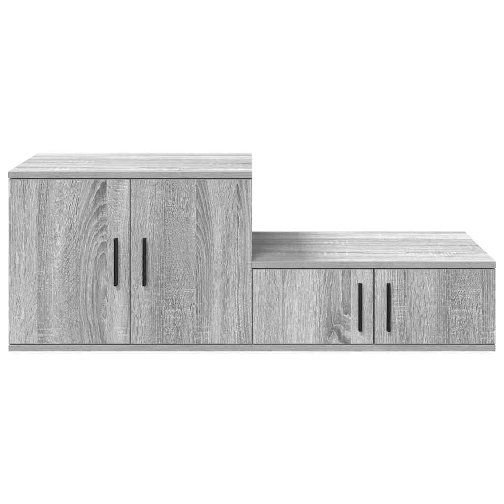 Storage Cabinet 2 pcs Grey Sonoma 108 x 41 x 40 cm