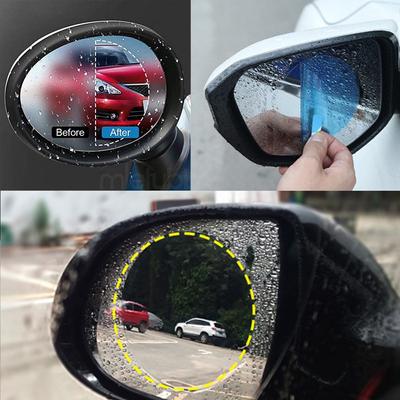 2pcs Car Rearview Mirror Anti Water Mist Film Rainproof Rear View Mirror Protective Film Round Anti Fog Car Stickers Hydrophobic