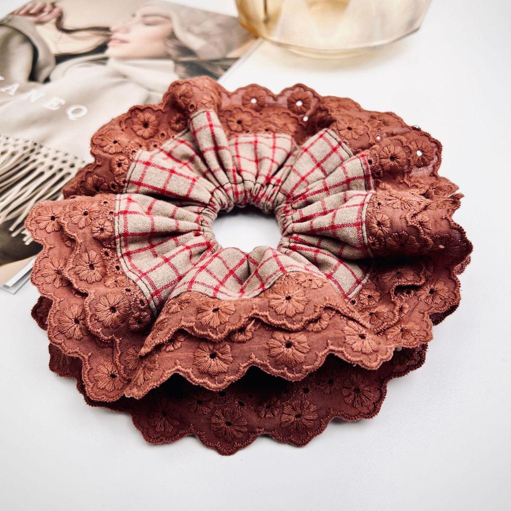 Pastoraler Dickdarm Haargummi: Niedlicher floraler koreanischer Mori-Stil für den täglichen Arbeitsweg