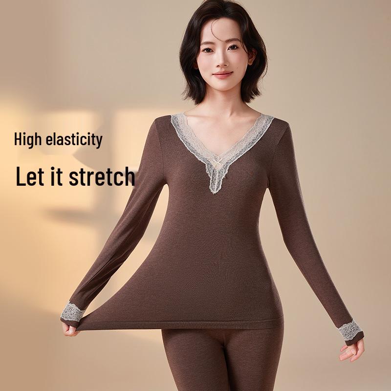 2025 Women's Seamless Thermal Body Shaping Set: Warm, Versatile Base Layer for Autumn/Winter