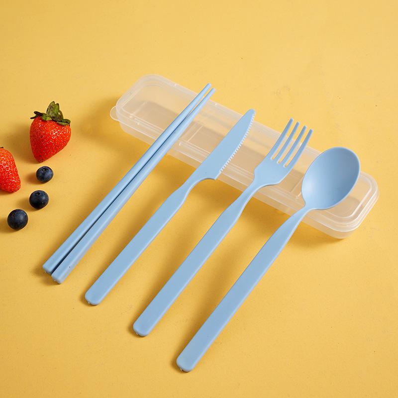Cross-Border PP Tableware Set: Portable Knife, Fork, Spoon, Chopsticks - Custom Logo Available