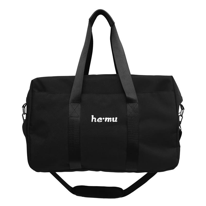 

Large capacity portable fitness bag outdoor travel with shoes compartment luggage bag dry and wet separation can be set tie rod travel bag чорний