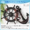 Heizi Ship Rudder Interior Steering Wheel Anchor Figurine, Sea Pirate Object, Antique Vintage Retro (60cm Anchor)