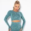 New Sexy Fitness Top For Women, Tight Fitting, Quick Drying, Washed, Sports Running, Long Sleeved Top For Yoga, Long Sleeved For Women