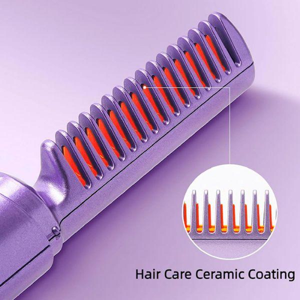 Portable Hair Straightener Hair Comb Curler Cordless